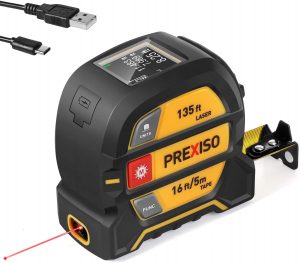 Prexiso Laser Tape Measure 2-in-1 Laser Measure