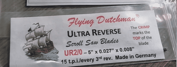 Flying Dutchman Ultra Reverse Scroll Saw Blade