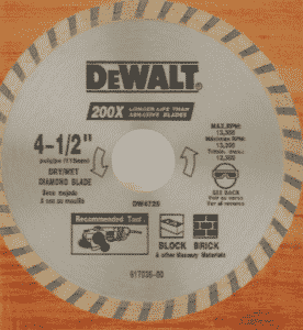 Dewalt DW4725 Diamond Blade For Masonry