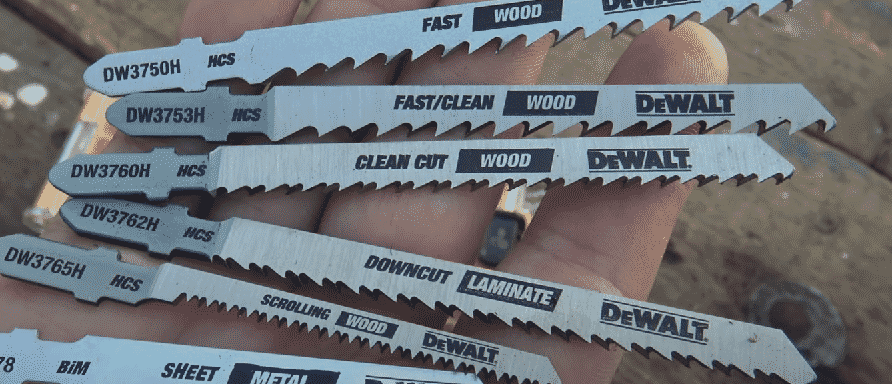 Select blades from the Dewalt DW3742C Jigsaw Blade Set