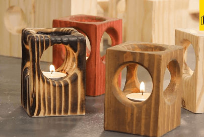 wooden Candle Holder