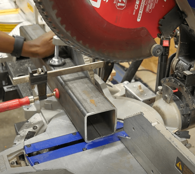 cutting metal with miter saw