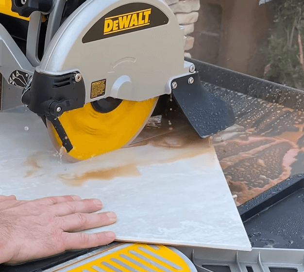cutting tile with miter saw