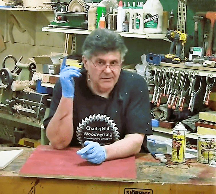 Charles Neil in his workshop