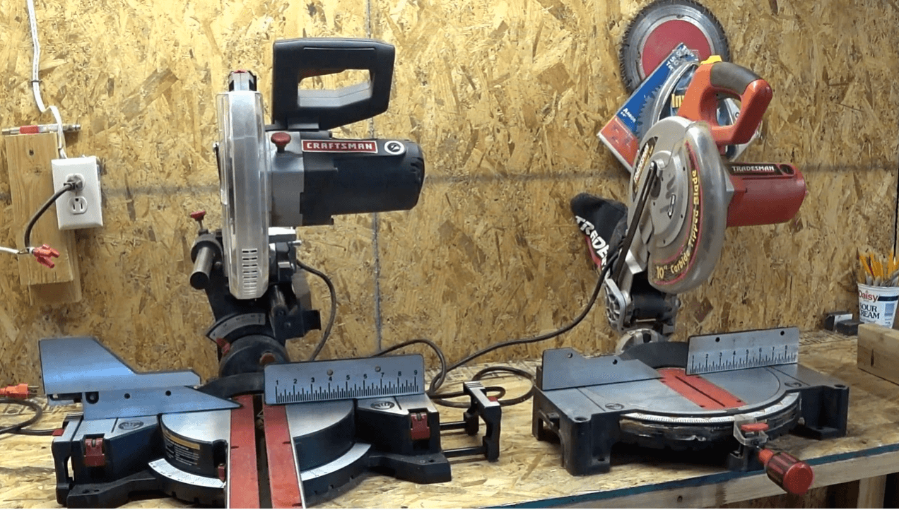 Craftsman sliding miter saw and tradesman non-sliding miter saw
