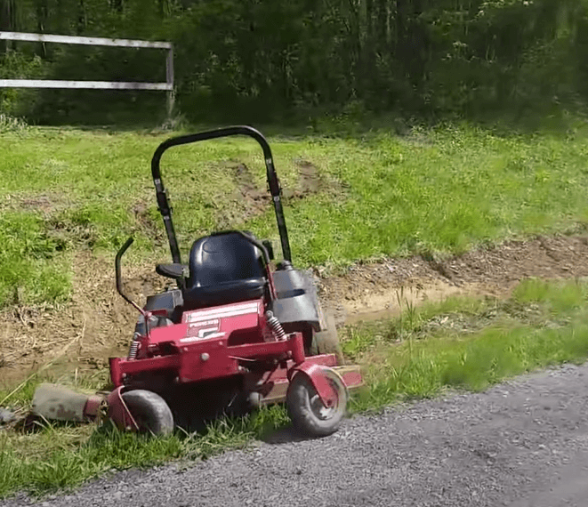 red mower crashed