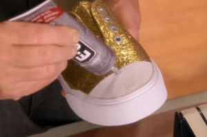 DIY Shimmery Shoes