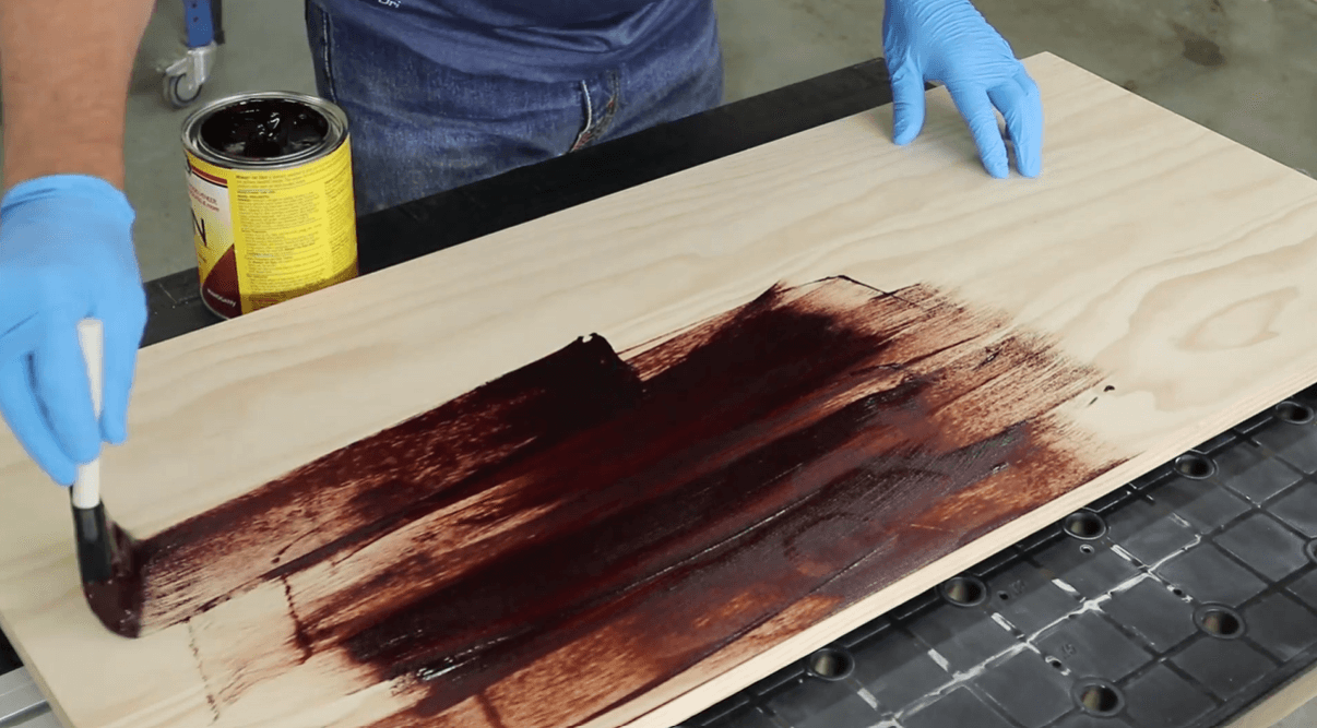 coating wood with gel stain