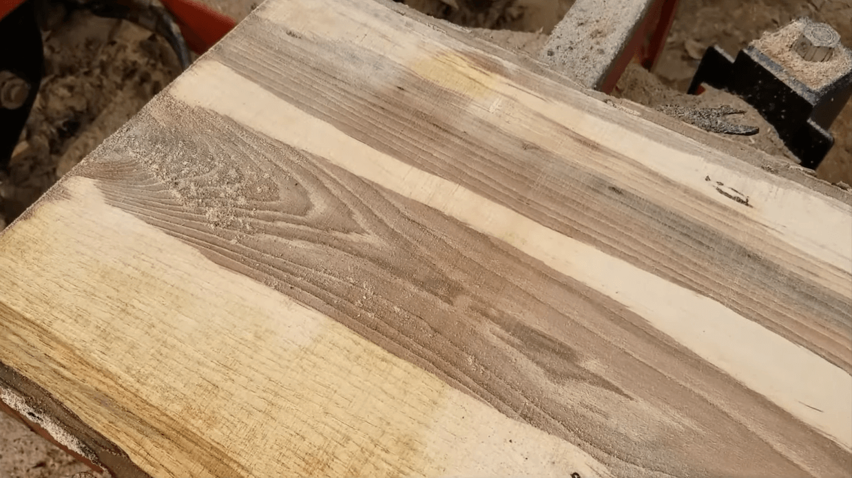 slab of Hickory wood