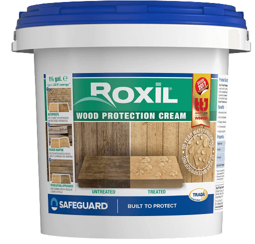 Roxil Wood Protection Cream Instant Waterproofing Clear Sealer, Weatherproofs