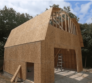 20 X 24 Gambrel Barn Plan With Loft Construction Blueprints