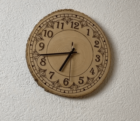 Burned Wall Clock Design