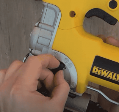 DEWALT DW331K Jigsaw cutting action lever