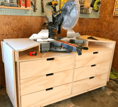 DIY Mobile Miter Saw Stand