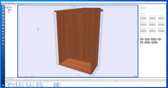 SketchList 3D for storage cabinet design