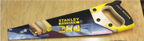 Stanley Fatmax 15-Inch Handsaw closw up