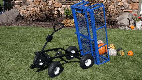 Sunnydaze Utility Steel Dump Garden Cart