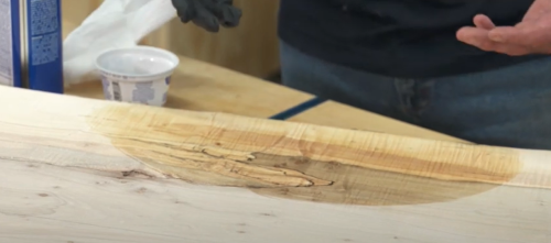 Using Mineral Spirits to Show Wood Grain
