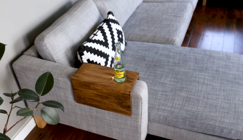 Wooden Sofa Sleeve Cup Holder