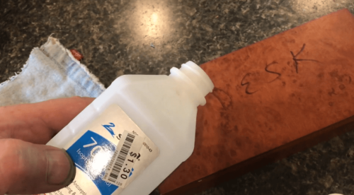 alcohol to remove permanent marker stain