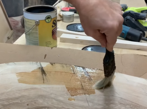applying shellac to outer layer