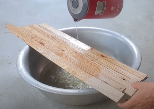 bending wood method using water