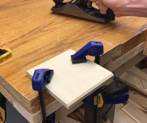 beveling wood with hand plane