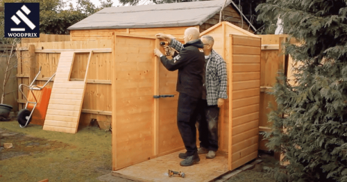 building a shed from Woodprix