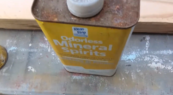 can of mineral spirits