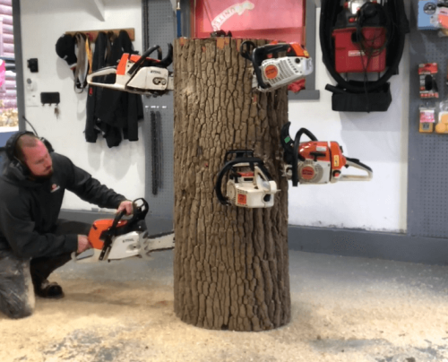 chainsaw tree holder