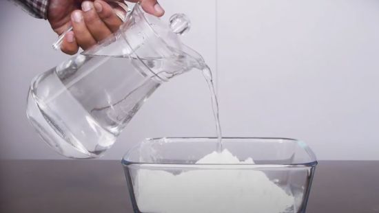 cornstarch and water