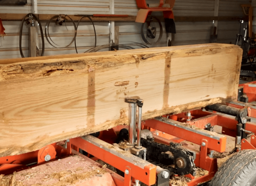 cutting oak wood