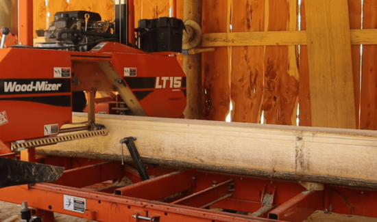 cutting Poplar lumber