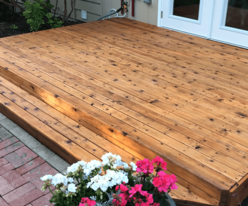 deck stained with Ready Seal Wood's Sealer and Stain