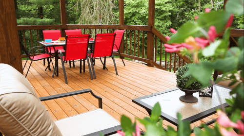 deck with furnitures