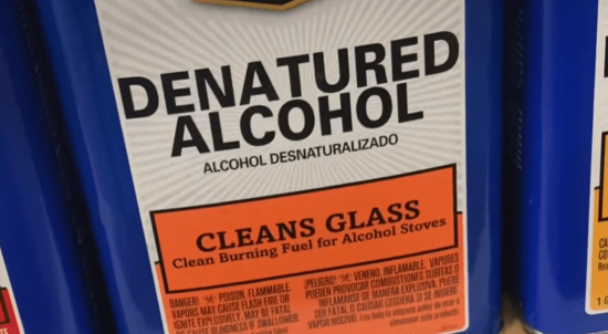 denatured alcohol