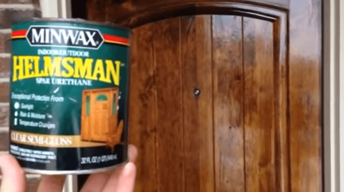 door painted with Minwax Helmsman Indoor-Outdoor Spar Urethane