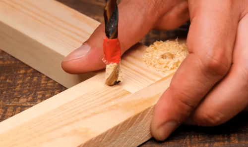 drilling on wood
