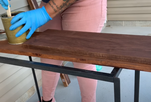 drying wood stain