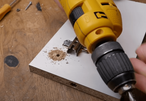 fixing wood hole using drill