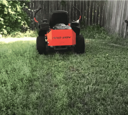 grass cutting with bad boy mower