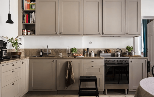 kitchen cabinets painted beige