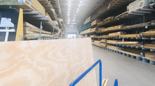 lumber selection at Lowe's