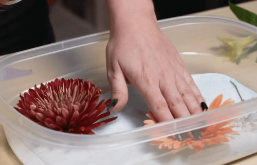 making dried flower with resin