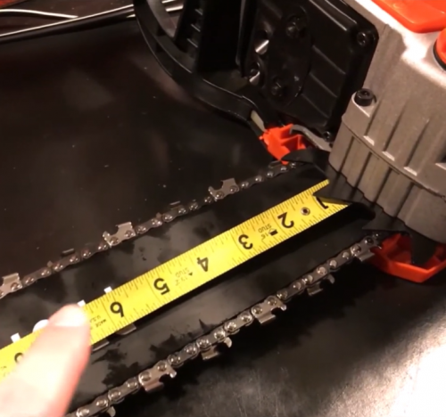 measuring chainsaw bar length