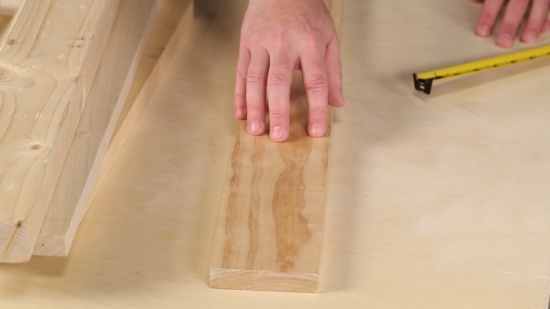 measuring wood dimension