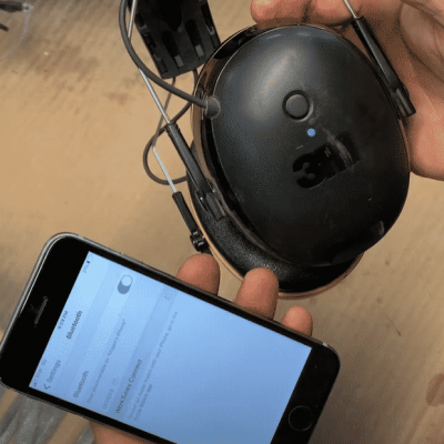 pairing 3M WorkTunes Hearing Protection to smartphone