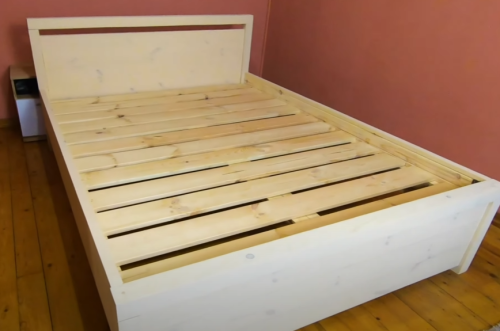 pine wood bed frame