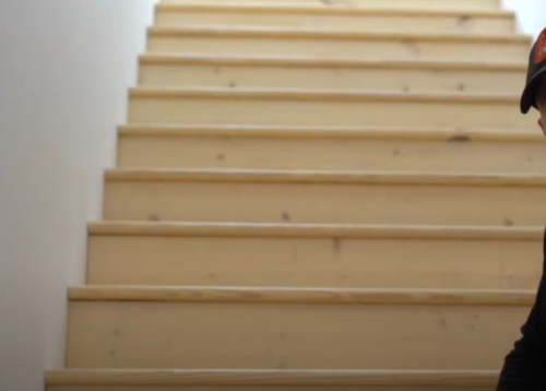 pine wood stairs