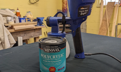 polycrylic and paint spray